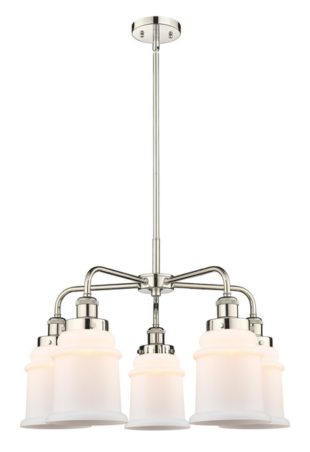 INNOVATIONS 916-5CR-PN-G181 Canton 5 24 inch Chandelier Polished Nickel