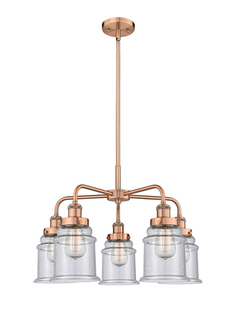 INNOVATIONS 916-5CR-AC-G184 Whitney 5 24 inch Chandelier Antique Copper