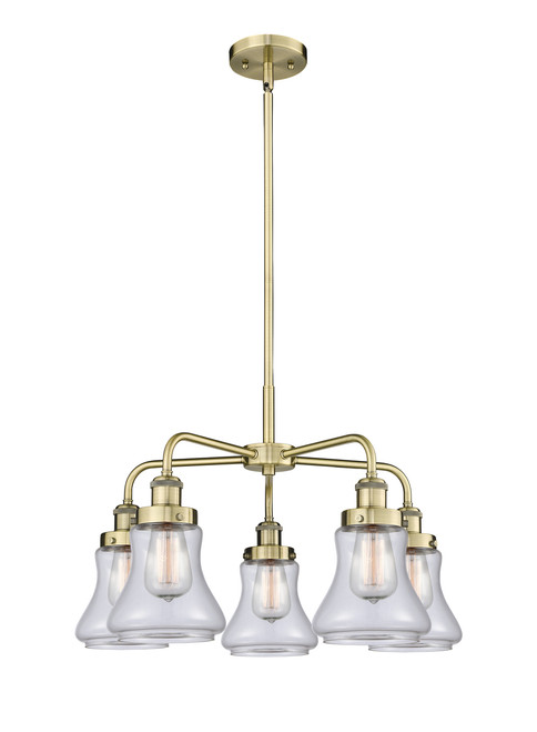 INNOVATIONS 916-5CR-AB-G192 Bellmont 5 24 inch Chandelier Antique Brass