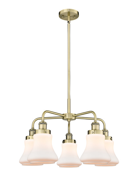 INNOVATIONS 916-5CR-AB-G191 Bellmont 5 24 inch Chandelier Antique Brass