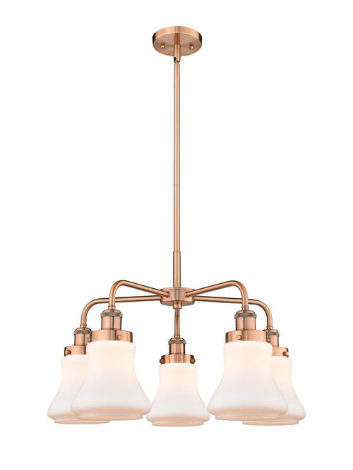 INNOVATIONS 916-5CR-AC-G191 Bellmont 5 24 inch Chandelier Antique Copper