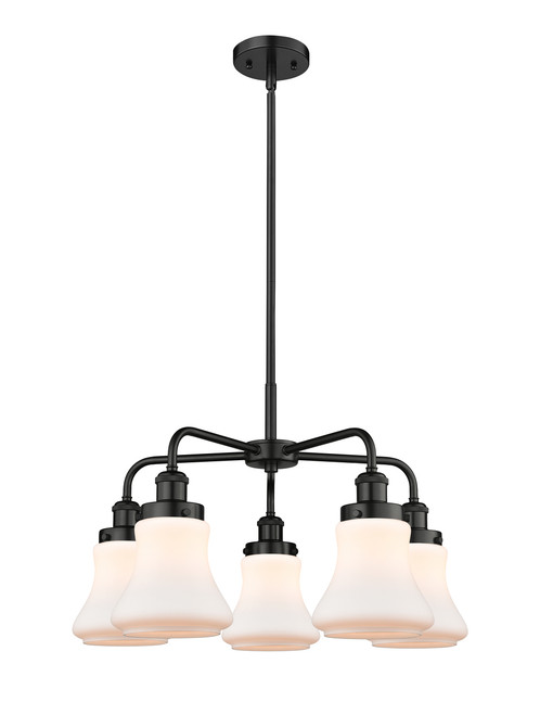 INNOVATIONS 916-5CR-BK-G191 Bellmont 5 24 inch Chandelier Matte Black