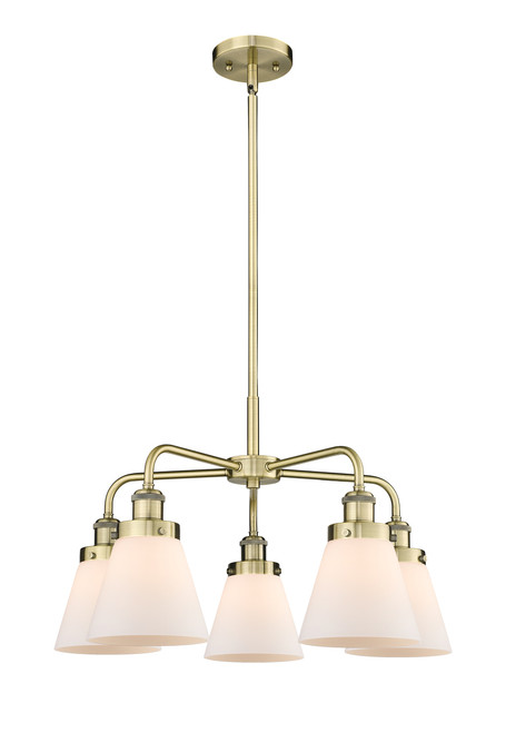 INNOVATIONS 916-5CR-AB-G61 Cone 5 24.25 inch Chandelier Antique Brass
