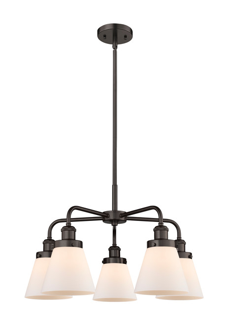 INNOVATIONS 916-5CR-OB-G61 Cone 5 24.25 inch Chandelier Oil Rubbed Bronze