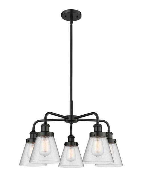 INNOVATIONS 916-5CR-BK-G64 Cone 5 24.25 inch Chandelier Matte Black