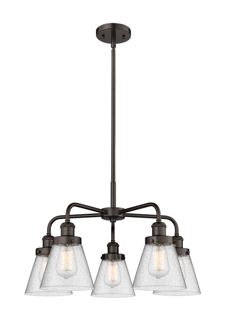 INNOVATIONS 916-5CR-OB-G64 Cone 5 24.25 inch Chandelier Oil Rubbed Bronze
