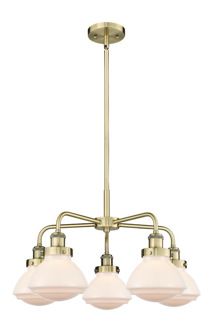 INNOVATIONS 916-5CR-AB-G321 Olean 5 24.5 inch Chandelier Antique Brass