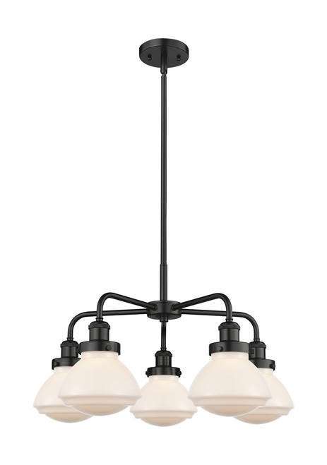 INNOVATIONS 916-5CR-BK-G321 Olean 5 24.5 inch Chandelier Matte Black