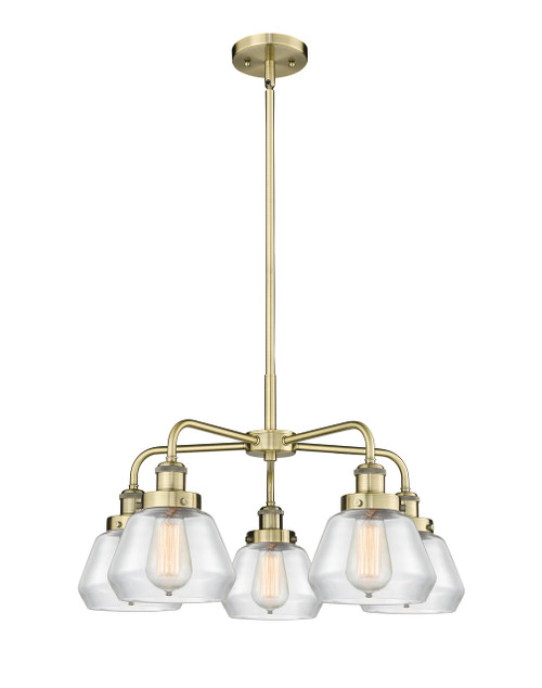 INNOVATIONS 916-5CR-AB-G172 Fulton 5 24.5 inch Chandelier Antique Brass