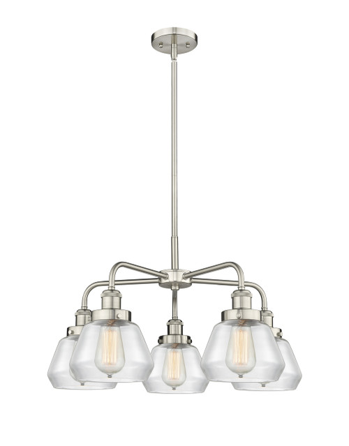 INNOVATIONS 916-5CR-SN-G172 Fulton 5 24.5 inch Chandelier Satin Nickel