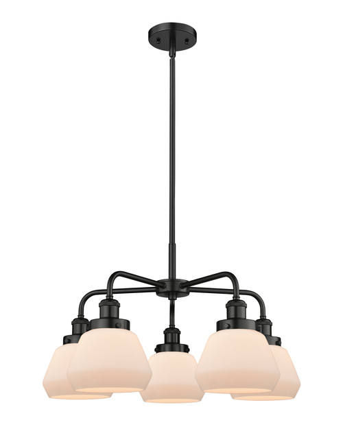 INNOVATIONS 916-5CR-BK-G171 Fulton 5 24.5 inch Chandelier Matte Black