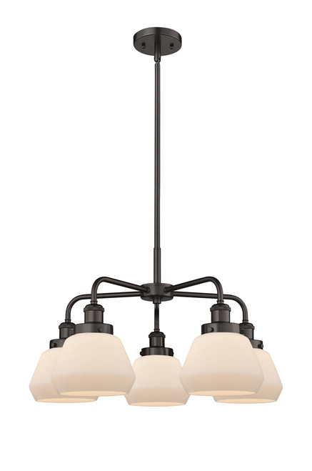 INNOVATIONS 916-5CR-OB-G171 Fulton 5 24.5 inch Chandelier Oil Rubbed Bronze