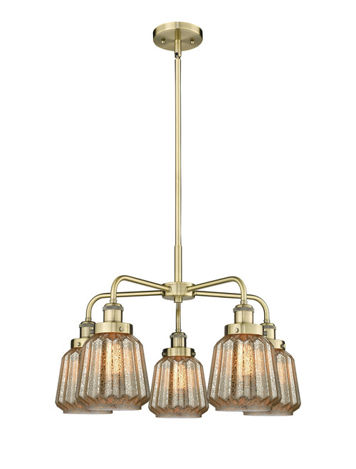 INNOVATIONS 916-5CR-AB-G146 Chatham 5 24.5 inch Chandelier Antique Brass