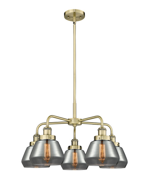 INNOVATIONS 916-5CR-AB-G173 Fulton 5 24.5 inch Chandelier Antique Brass