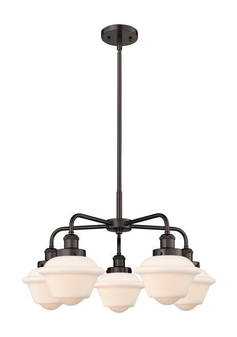 INNOVATIONS 916-5CR-OB-G531 Oxford 5 24.5 inch Chandelier Oil Rubbed Bronze