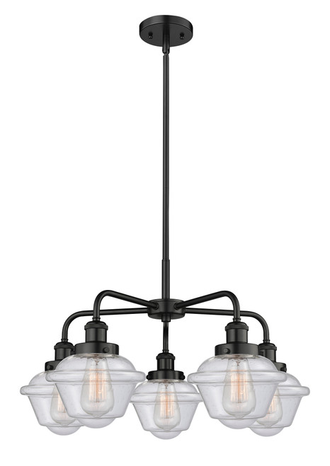 INNOVATIONS 916-5CR-BK-G534 Oxford 5 24.5 inch Chandelier Matte Black