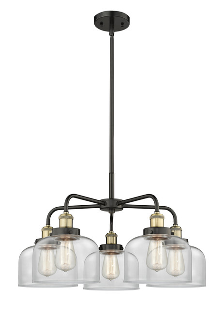 INNOVATIONS 916-5CR-BAB-G72 Cone 5 26 inch Chandelier Black Antique Brass