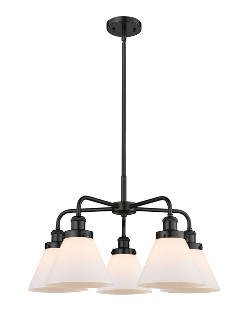 INNOVATIONS 916-5CR-BK-G41 Cone 5 25.75 inch Chandelier Matte Black
