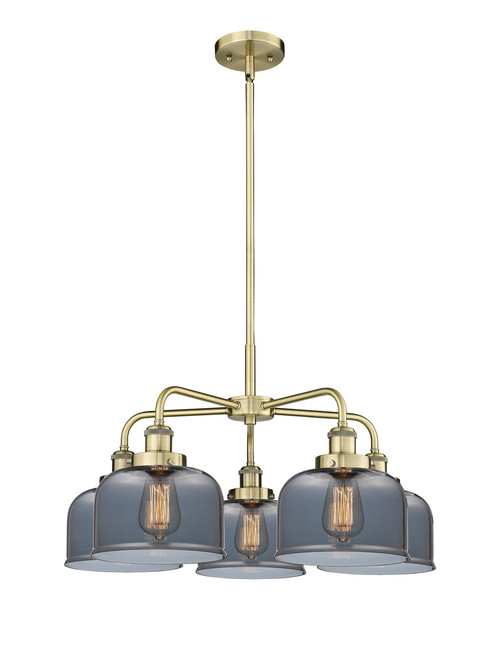 INNOVATIONS 916-5CR-AB-G73 Cone 5 26 inch Chandelier Antique Brass