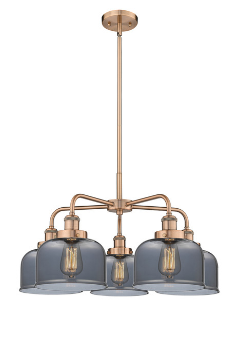 INNOVATIONS 916-5CR-AC-G73 Cone 5 26 inch Chandelier Antique Copper