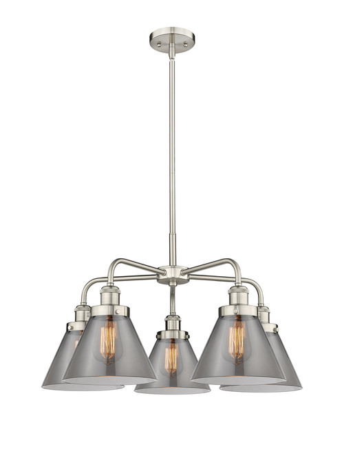 INNOVATIONS 916-5CR-SN-G43 Cone 5 25.75 inch Chandelier Satin Nickel