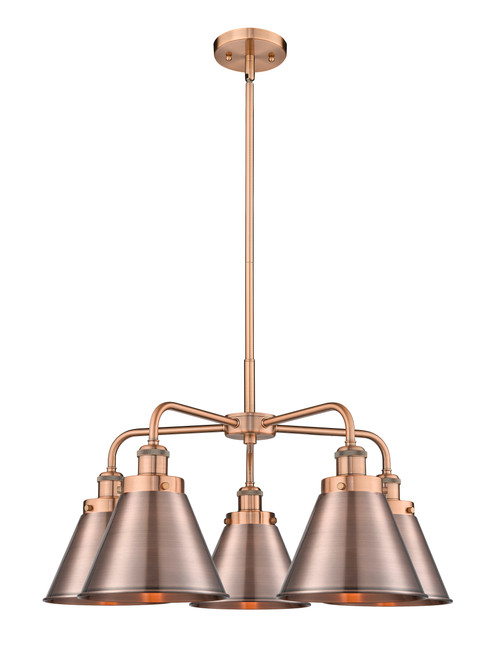 INNOVATIONS 916-5CR-AC-M13-AC Ballston Urban 5 26 inch Chandelier Antique Copper