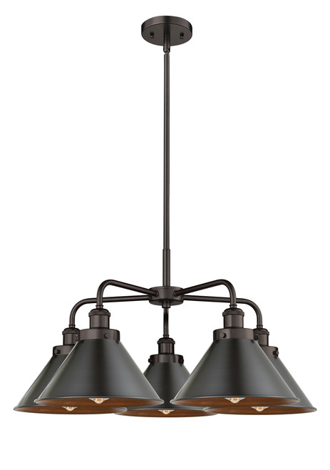 INNOVATIONS 916-5CR-OB-M10-OB Ballston Urban 5 Light 28 inch Chandelier Oil Rubbed Bronze