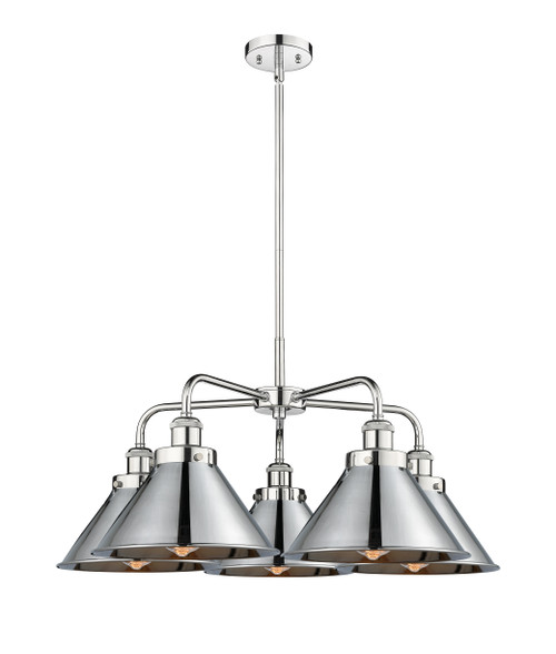 INNOVATIONS 916-5CR-PC-M10-PC Ballston Urban 5 Light 28 inch Chandelier Polished Chrome