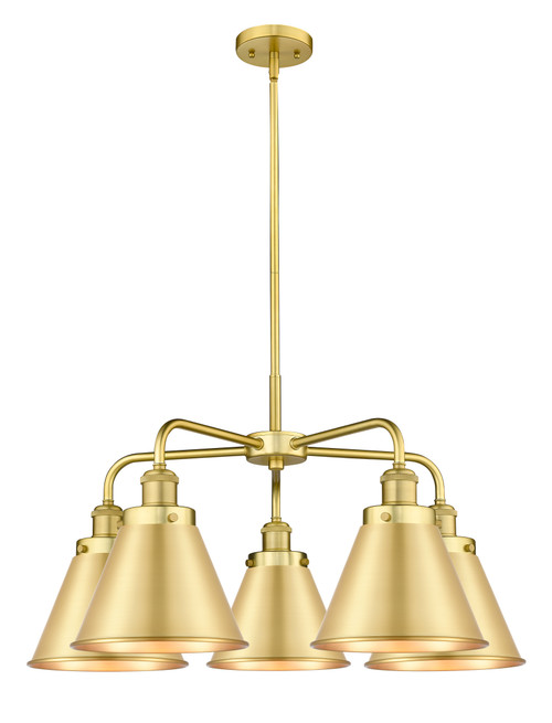 INNOVATIONS 916-5CR-SG-M13-SG Ballston Urban 5 26 inch Chandelier Satin Gold