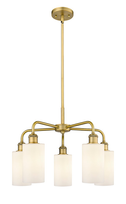 INNOVATIONS 516-5CR-BB-G801 Clymer 5 21.875 inch Chandelier Brushed Brass