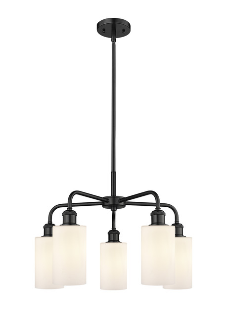 INNOVATIONS 516-5CR-BK-G801 Clymer 5 21.875 inch Chandelier Matte Black