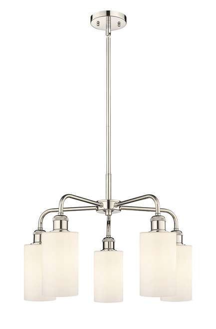 INNOVATIONS 516-5CR-PN-G801 Clymer 5 21.875 inch Chandelier Polished Nickel