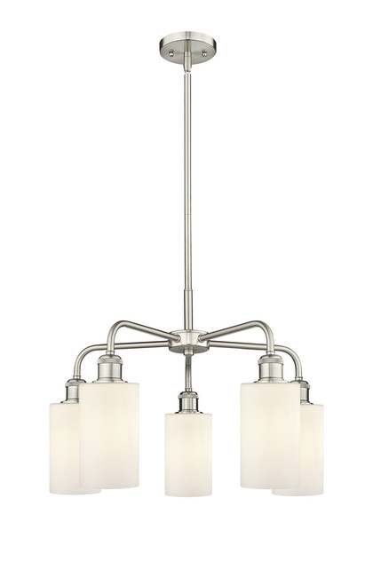 INNOVATIONS 516-5CR-SN-G801 Clymer 5 21.875 inch Chandelier Satin Nickel
