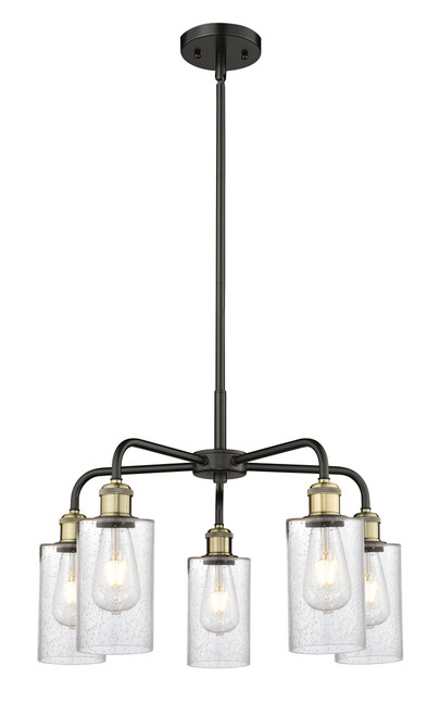 INNOVATIONS 516-5CR-BAB-G804 Ballston 5 21.875 inch Chandelier Black Antique Brass
