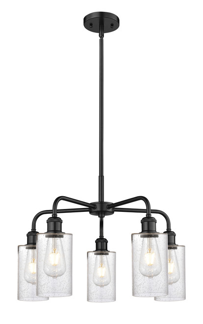 INNOVATIONS 516-5CR-BK-G804 Ballston 5 21.875 inch Chandelier Matte Black