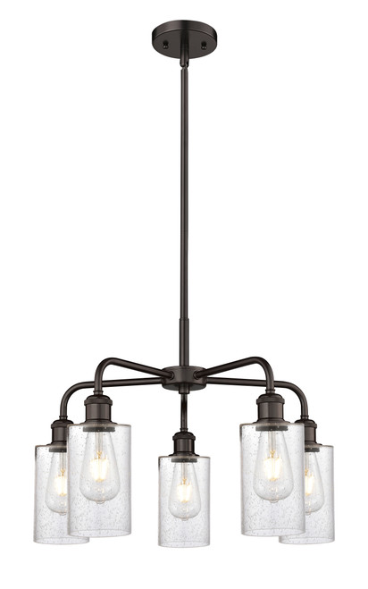 INNOVATIONS 516-5CR-OB-G804 Ballston 5 21.875 inch Chandelier Oil Rubbed Bronze