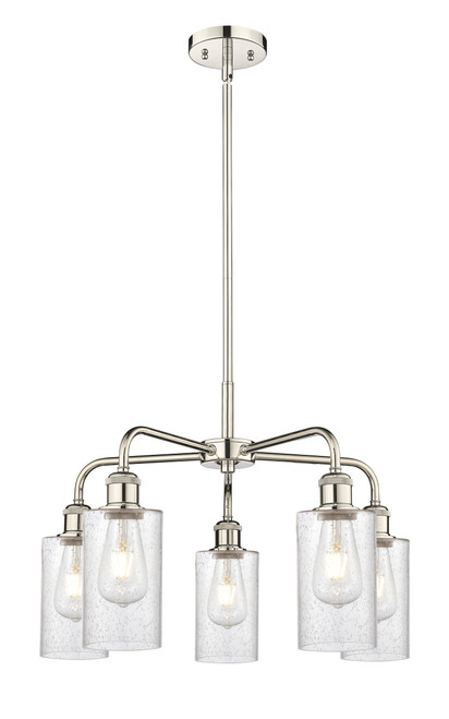 INNOVATIONS 516-5CR-PN-G804 Ballston 5 21.875 inch Chandelier Polished Nickel