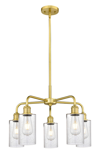 INNOVATIONS 516-5CR-SG-G804 Ballston 5 21.875 inch Chandelier Satin Gold