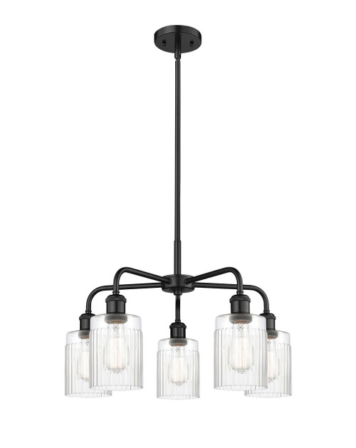 INNOVATIONS 516-5CR-BK-G342 Hadley 5 22.5 inch Chandelier Matte Black