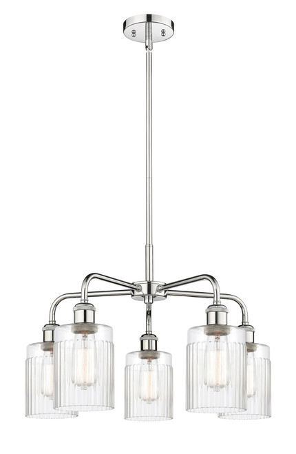 INNOVATIONS 516-5CR-PC-G342 Hadley 5 22.5 inch Chandelier Polished Chrome