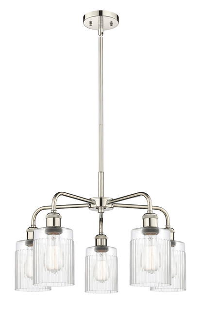INNOVATIONS 516-5CR-PN-G342 Hadley 5 22.5 inch Chandelier Polished Nickel
