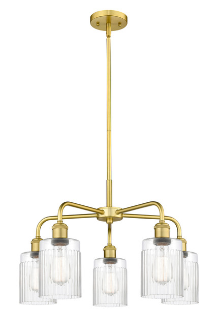 INNOVATIONS 516-5CR-SG-G342 Hadley 5 22.5 inch Chandelier Satin Gold