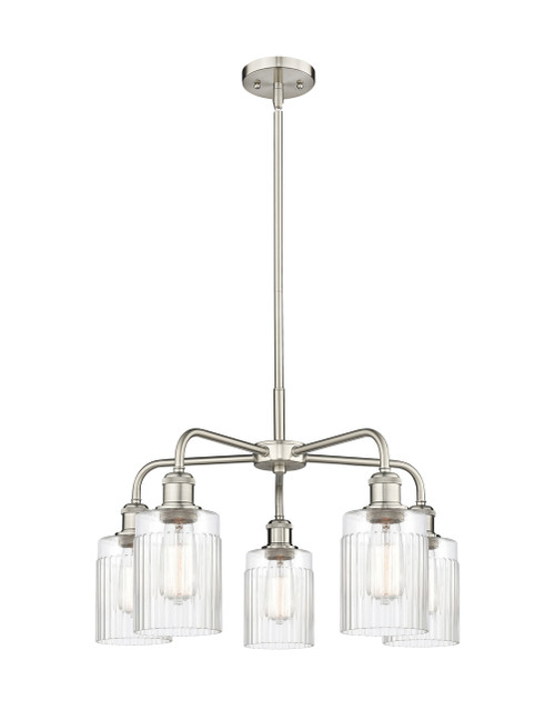 INNOVATIONS 516-5CR-SN-G342 Hadley 5 22.5 inch Chandelier Satin Nickel
