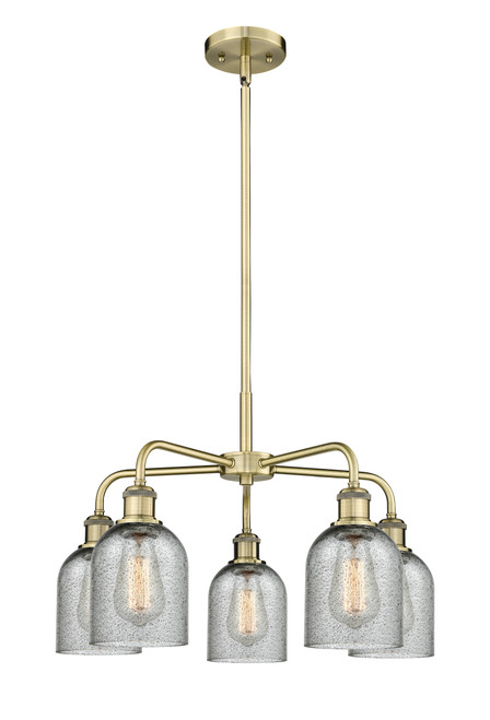 INNOVATIONS 516-5CR-AB-G257 Caledonia 5 23 inch Chandelier Antique Brass