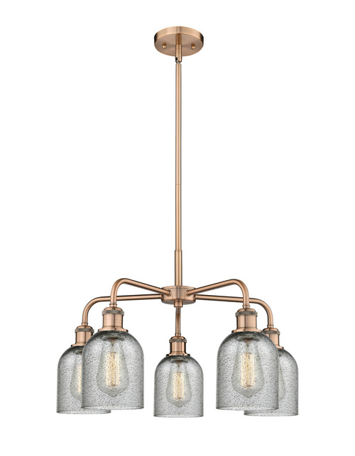 INNOVATIONS 516-5CR-AC-G257 Caledonia 5 23 inch Chandelier Antique Copper