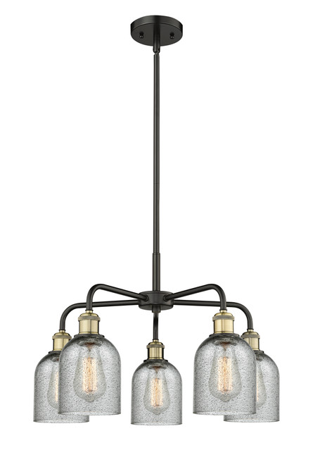 INNOVATIONS 516-5CR-BAB-G257 Caledonia 5 23 inch Chandelier Black Antique Brass
