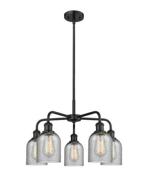 INNOVATIONS 516-5CR-BK-G257 Caledonia 5 23 inch Chandelier Matte Black