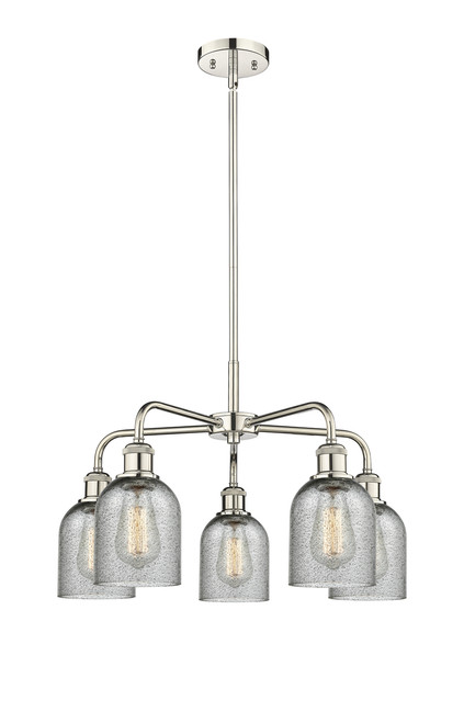 INNOVATIONS 516-5CR-PN-G257 Caledonia 5 23 inch Chandelier Polished Nickel