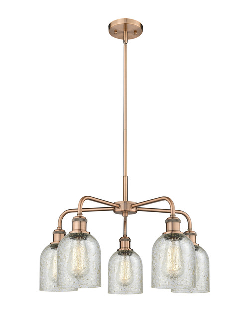 INNOVATIONS 516-5CR-AC-G259 Caledonia 5 23 inch Chandelier Antique Copper