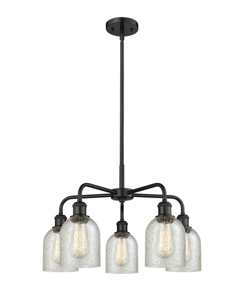 INNOVATIONS 516-5CR-BK-G259 Caledonia 5 23 inch Chandelier Matte Black
